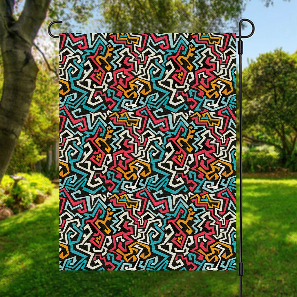 Abstract Funky Pattern Print Garden Flag