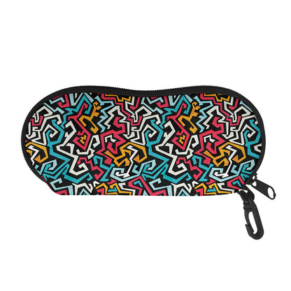Abstract Funky Pattern Print Glasses Case