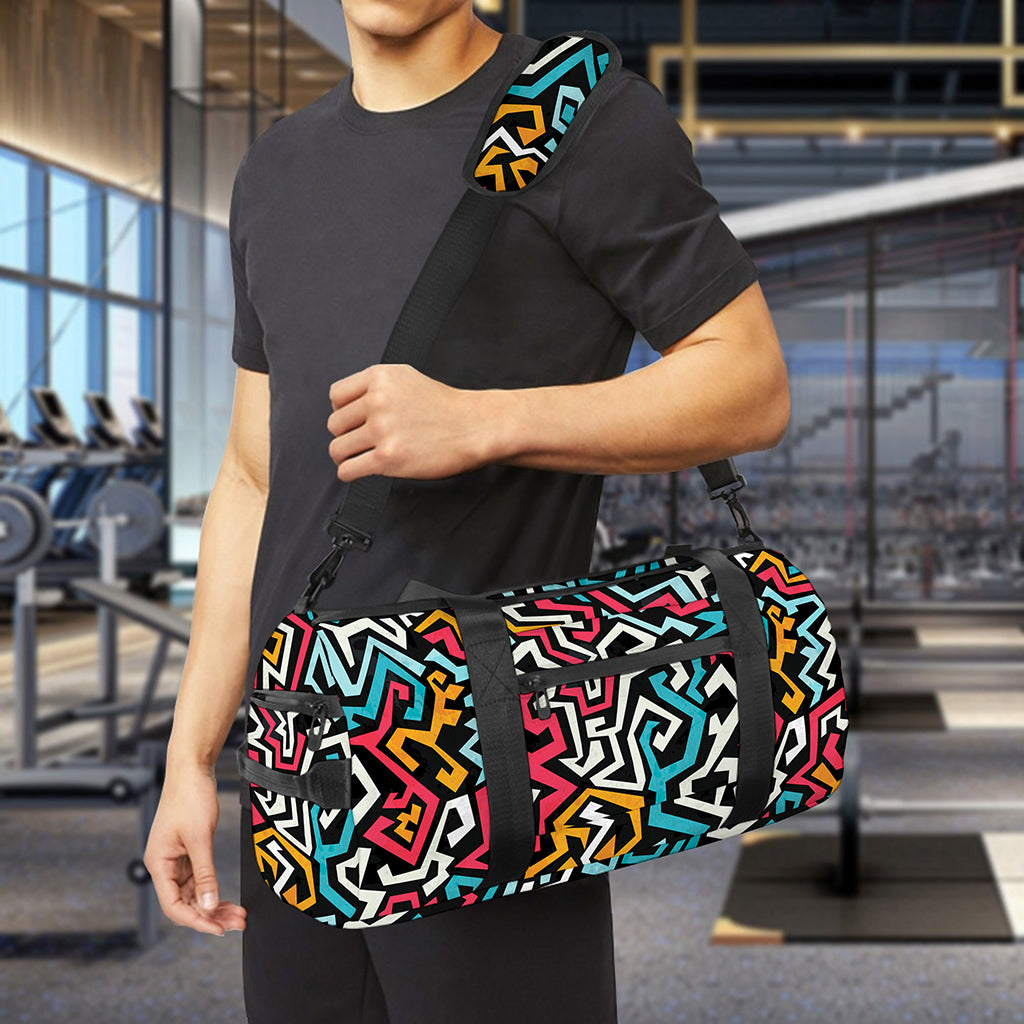 Abstract Funky Pattern Print Gym Bag