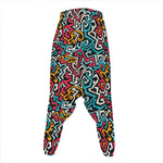 Abstract Funky Pattern Print Hammer Pants