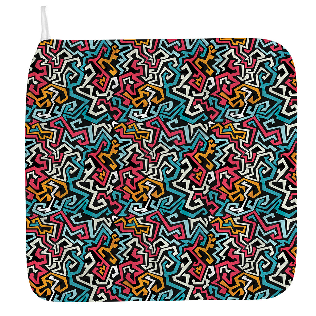 Abstract Funky Pattern Print Hand Towel