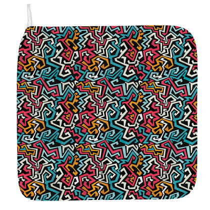 Abstract Funky Pattern Print Hand Towel