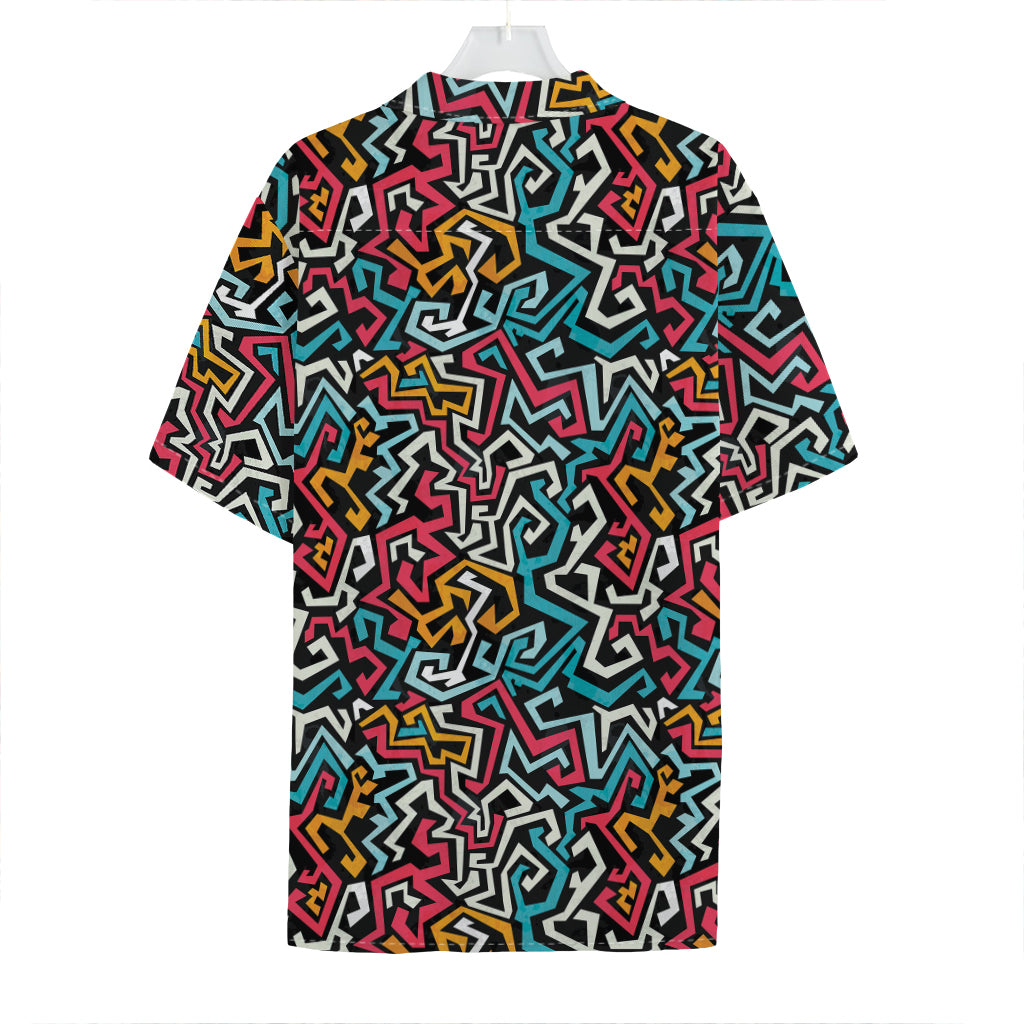 Abstract Funky Pattern Print Hawaiian Shirt