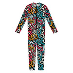 Abstract Funky Pattern Print Jumpsuit