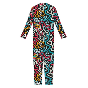 Abstract Funky Pattern Print Jumpsuit