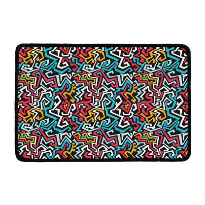 Abstract Funky Pattern Print Kitchen Mat