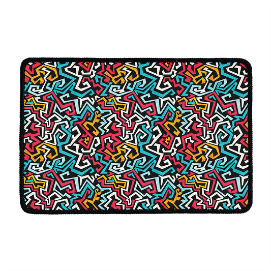 Abstract Funky Pattern Print Kitchen Mat