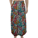 Abstract Funky Pattern Print Lantern Pants