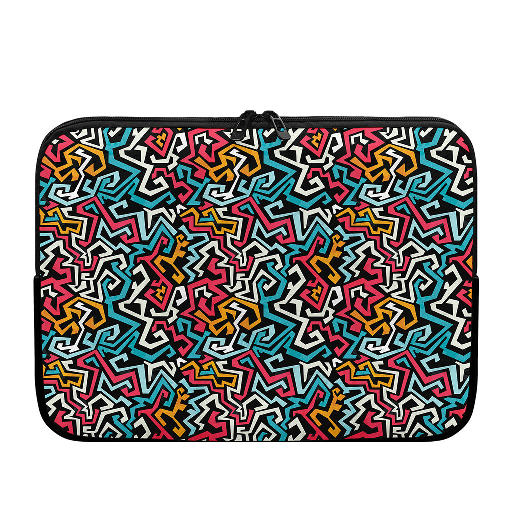 Abstract Funky Pattern Print Laptop Sleeve