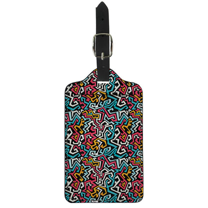 Abstract Funky Pattern Print Luggage Tag