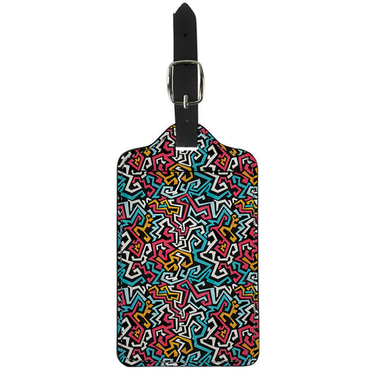 Abstract Funky Pattern Print Luggage Tag