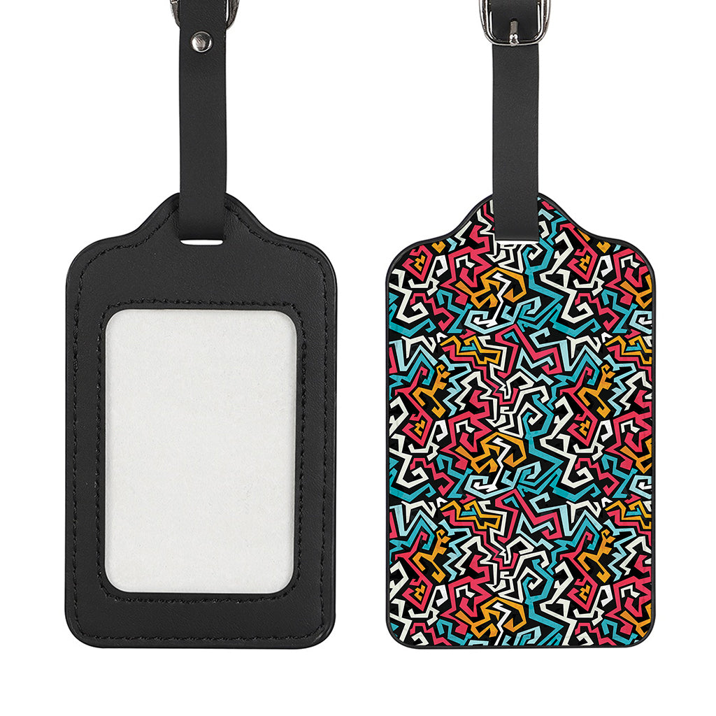 Abstract Funky Pattern Print Luggage Tag
