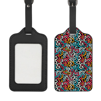 Abstract Funky Pattern Print Luggage Tag