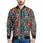 Abstract Funky Pattern Print Men's Bomber Jacket