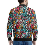 Abstract Funky Pattern Print Men's Bomber Jacket