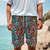 Abstract Funky Pattern Print Men's Cargo Shorts