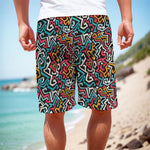 Abstract Funky Pattern Print Men's Cargo Shorts