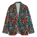 Abstract Funky Pattern Print Men's Cotton Blazer