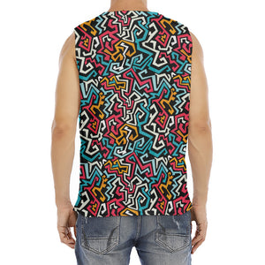 Abstract Funky Pattern Print Men's Fitness Tank Top