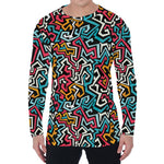 Abstract Funky Pattern Print Men's Long Sleeve T-Shirt