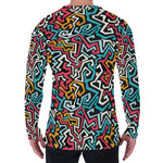 Abstract Funky Pattern Print Men's Long Sleeve T-Shirt