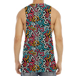 Abstract Funky Pattern Print Men's Muscle Tank Top