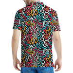 Abstract Funky Pattern Print Men's Polo Shirt