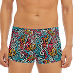 Abstract Funky Pattern Print Men's Short Boxer Briefs