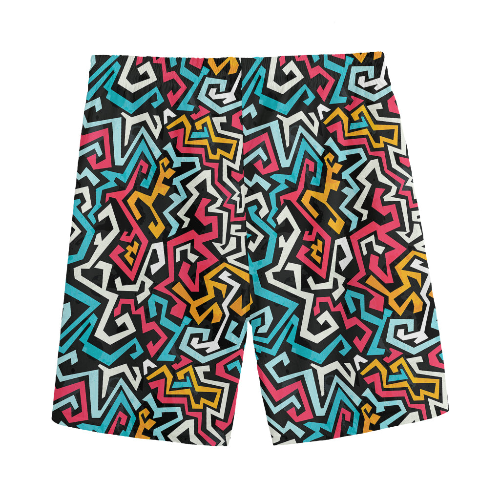 Abstract Funky Pattern Print Men's Sports Shorts