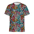 Abstract Funky Pattern Print Men's Athletic T-Shirt