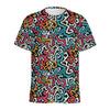 Abstract Funky Pattern Print Men's Sports T-Shirt