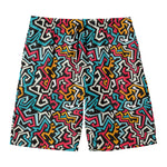 Abstract Funky Pattern Print Men's Swim Trunks