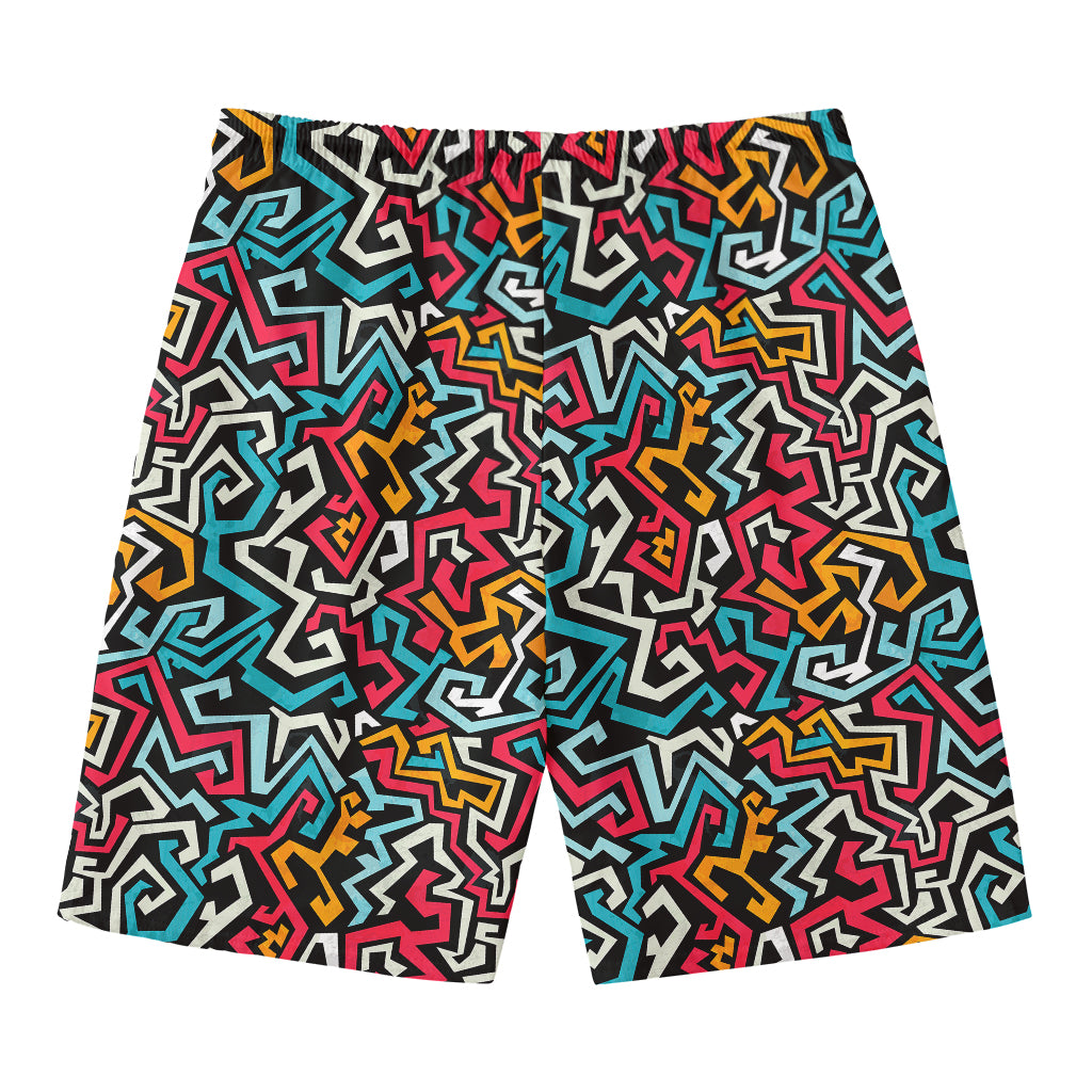 Abstract Funky Pattern Print Men's Swim Trunks