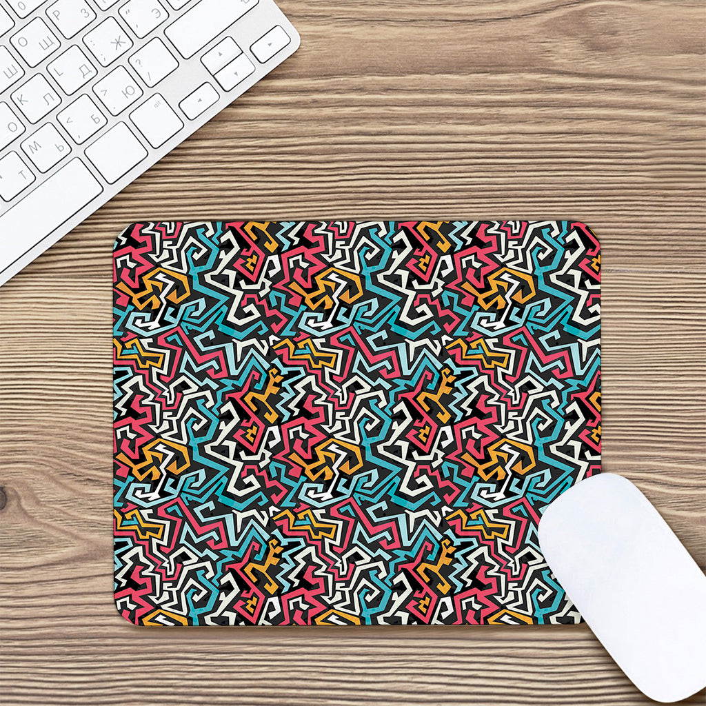 Abstract Funky Pattern Print Mouse Pad