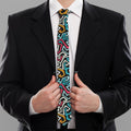Abstract Funky Pattern Print Necktie