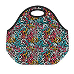 Abstract Funky Pattern Print Neoprene Lunch Bag