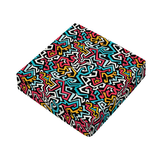 Abstract Funky Pattern Print Outdoor Seat Cushion Cover