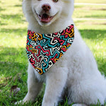 Abstract Funky Pattern Print Over The Collar Dog Bandana