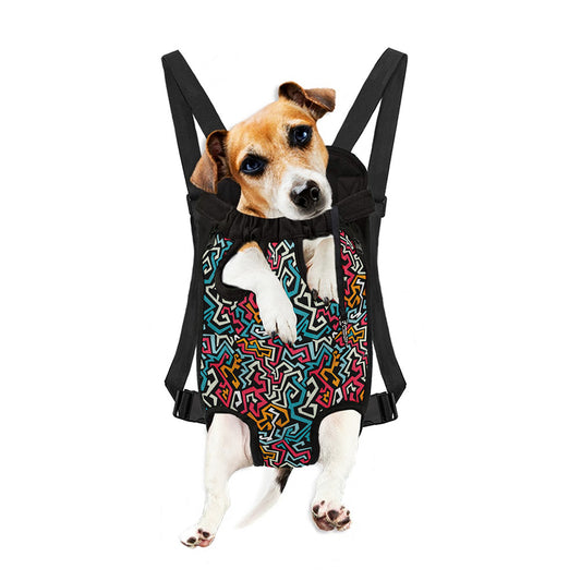Abstract Funky Pattern Print Pet Carrier Backpack