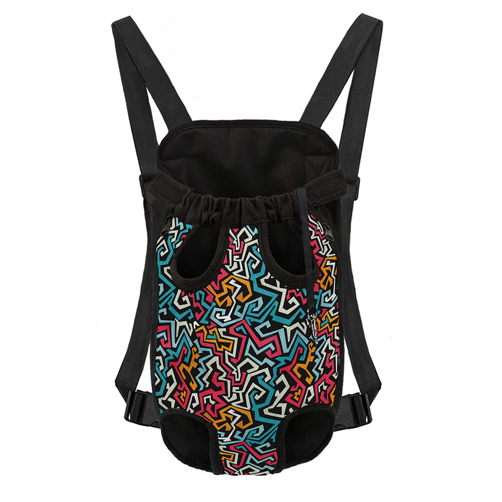 Abstract Funky Pattern Print Pet Carrier Backpack