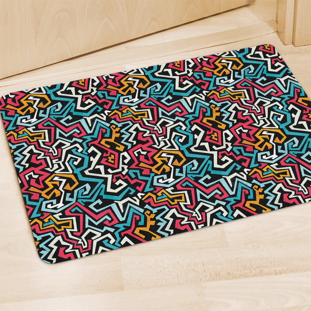 Abstract Funky Pattern Print Polyester Doormat