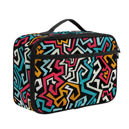 Abstract Funky Pattern Print Portable Lunch Bag