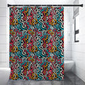 Abstract Funky Pattern Print Premium Shower Curtain