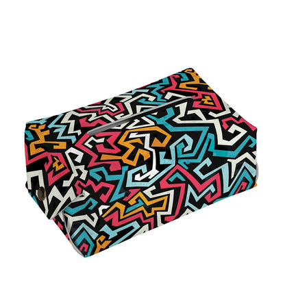 Abstract Funky Pattern Print Rectangle Tissue Box Cover