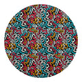 Abstract Funky Pattern Print Round Blanket