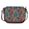 Abstract Funky Pattern Print Saddle Bag