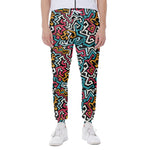 Abstract Funky Pattern Print Scuba Joggers