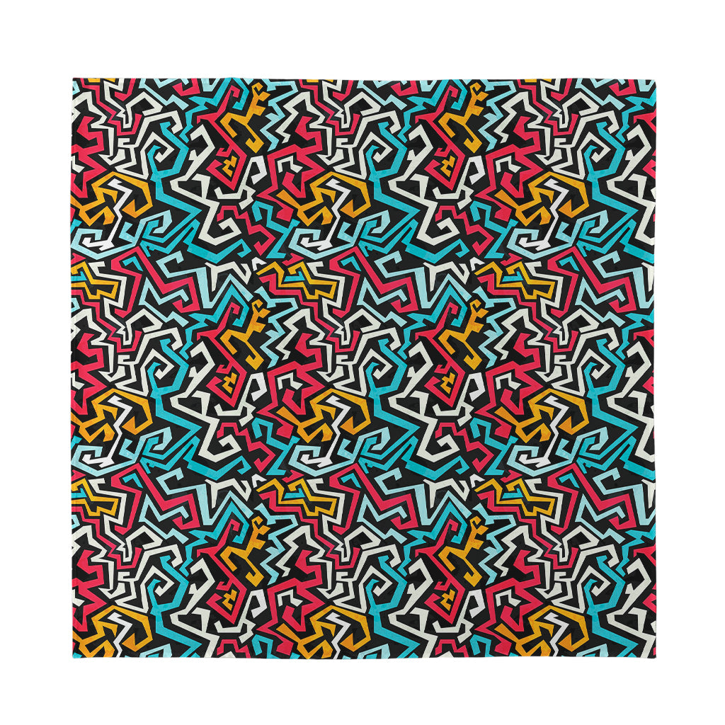Abstract Funky Pattern Print Silk Bandana