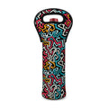 Abstract Funky Pattern Print Single Neoprene Wine Tote