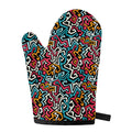 Abstract Funky Pattern Print Single Oven Mitt
